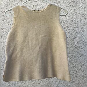 Cream beige knit dress tank top